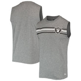 Las Vegas Raiders New Era Brushed Sleeveless Tank Top Heathered Gray - NFL