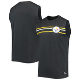 Pittsburgh Steelers New Era Brushed Sleeveless Tank Top Black - NFL