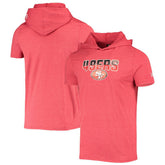 San Francisco 49ers New Era Team Brushed Hoodie T-Shirt Heathered Red - NFL