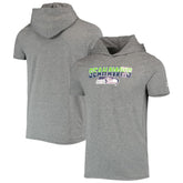 Seattle Seahawks New Era Team Brushed Hoodie T-Shirt Heathered Gray - NFL
