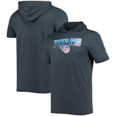 Tennessee Titans New Era Team Brushed Hoodie T-Shirt Heathered Navy - NFL