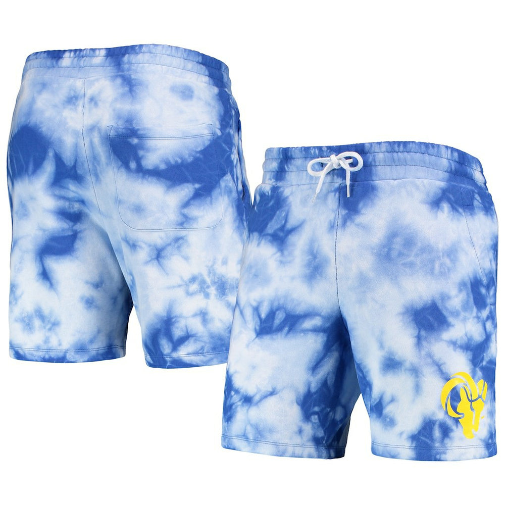 Los Angeles Rams New Era Tie-Dye Shorts Royal - NFL