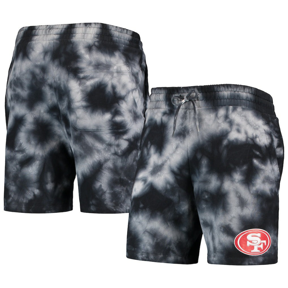 San Francisco 49ers New Era Tie-Dye Shorts Black - NFL