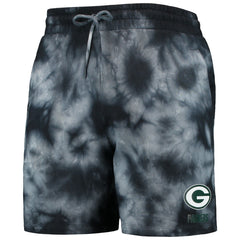 Green Bay Packers New Era Tie-Dye Shorts Black - NFL