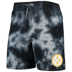 Pittsburgh Steelers New Era Tie-Dye Shorts Black - NFL