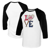 St. Louis Cardinals Tiny Turnip Women's Baseball Love Raglan 3/4-Sleeve T-Shirt Sale