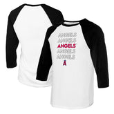 Los Angeles Angels Tiny Turnip Women's Stacked 3/4-Sleeve Raglan T-Shirt discount