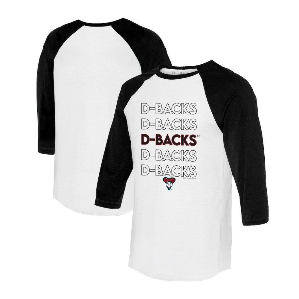 Arizona Diamondbacks Tiny Turnip Women's Stacked 3/4-Sleeve Raglan T-Shirt Lifestyle