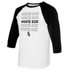 Chicago White Sox Tiny Turnip Women's Stacked 3/4-Sleeve Raglan T-Shirt On Sale