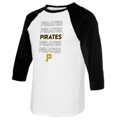 Pittsburgh Pirates Tiny Turnip Women's Stacked 3/4-Sleeve Raglan T-Shirt Online