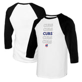 Chicago Cubs Tiny Turnip Youth Stacked Raglan 3/4 Sleeve T-Shirt Sale