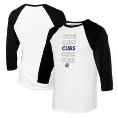 Chicago Cubs Tiny Turnip Youth Stacked Raglan 3/4 Sleeve T-Shirt Sale