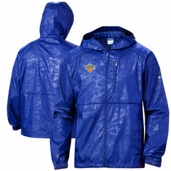 Columbia - New York Knicks Camo Flash Forward Full-Zip Windbreaker Jacket - Blue