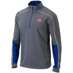 Columbia - Detroit Pistons Omni-Wick Shotgun 2.0 Quarter-Zip Pullover Top - Heathered Gray/Blue