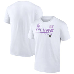 Edmonton Oilers - NHL Hockey Fights Cancer T-Shirt White