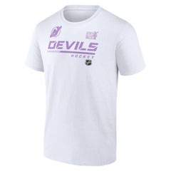 New Jersey Devils - NHL Hockey Fights Cancer T-Shirt White