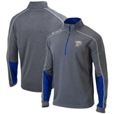 Columbia - Oklahoma City Thunder Omni-Wick Shotgun 2.0 Quarter-Zip Pullover Top - Heathered Gray/Blue