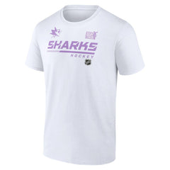 San Jose Sharks - NHL Hockey Fights Cancer T-Shirt White