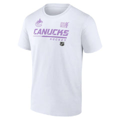 Vancouver Canucks - NHL Hockey Fights Cancer T-Shirt White