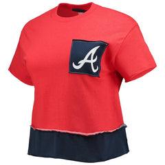 Atlanta Braves Refried Apparel Women's Cropped T-Shirt Lifestyle