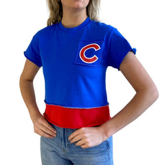 Chicago Cubs Refried Apparel Women's Cropped T-Shirt for sale