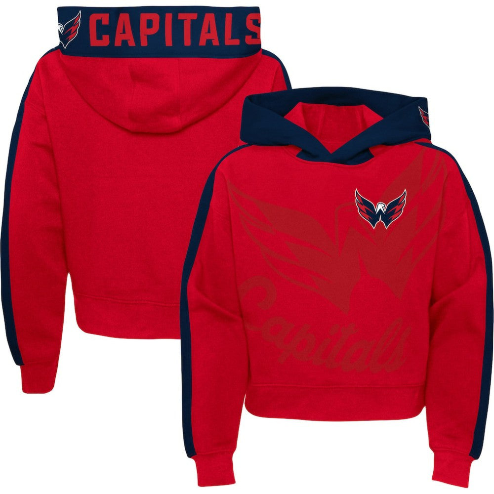 Washington Capitals Girls Youth Record Setter Pullover Hoodie Red