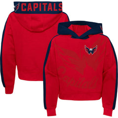 Washington Capitals Girls Youth Record Setter Pullover Hoodie Red