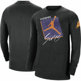 NBA - Phoenix Suns Jordan Brand Courtside Max 90 Vintage Wash Statement Edition Long Sleeve T-Shirt - Black