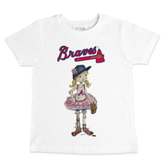 Atlanta Braves Tiny Turnip Youth Baseball Babes T-Shirt Lifestyle