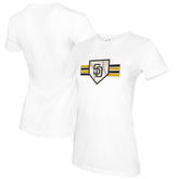 San Diego Padres Tiny Turnip Women's Base Stripe T-Shirt Lifestyle