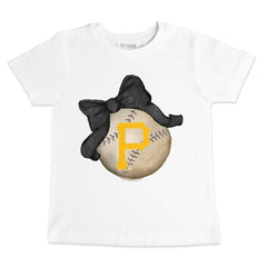 Pittsburgh Pirates Tiny Turnip Youth Baseball Bow T-Shirt Near Me