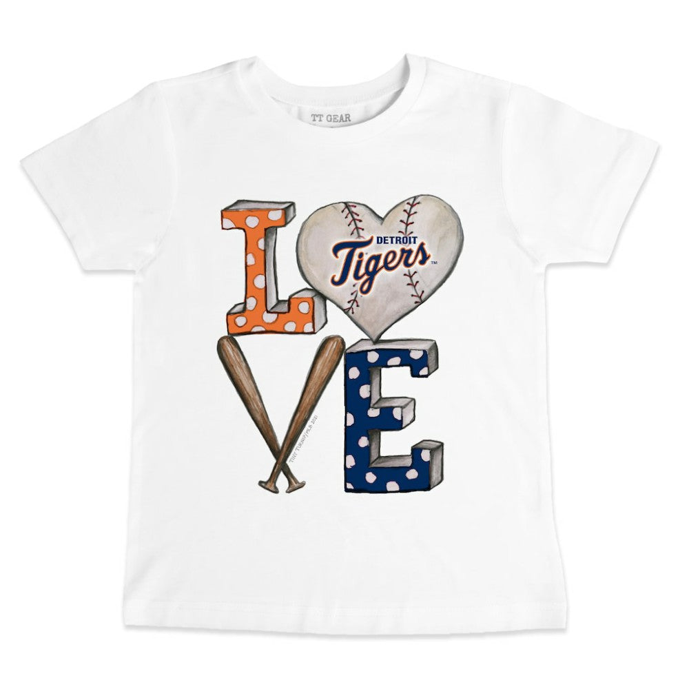 Detroit Tigers Tiny Turnip Youth Baseball Love T-Shirt Online