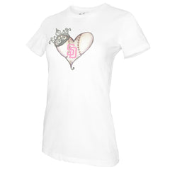San Diego Padres Tiny Turnip Women's Baseball Tiara Heart T-Shirt Near Me