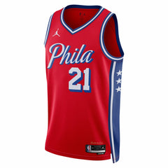 NBA - Joel Embiid Philadelphia 76ers Jordan Brand Unisex Swingman Jersey - Statement Edition - Red