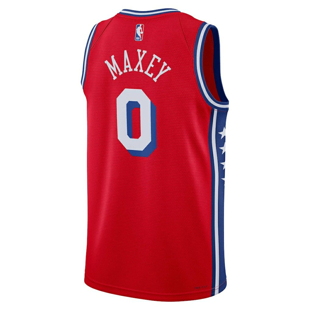 Tyrese Maxey Philadelphia 76ers Jordan Brand Unisex Swingman Jersey - Statement Edition - Red discount | NBA Jerseys