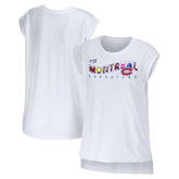 Montreal Canadiens - WEAR by Erin Andrews Women's Greetings From Muscle T-Shirt White