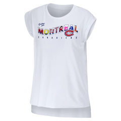 Montreal Canadiens - WEAR by Erin Andrews Women's Greetings From Muscle T-Shirt White