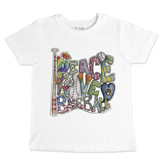 Milwaukee Brewers Tiny Turnip Youth Peace Love Baseball T-Shirt Online
