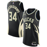 NBA - Giannis Antetokounmpo Milwaukee Bucks Jordan Brand Authentic Player Jersey - Statement Edition - Black