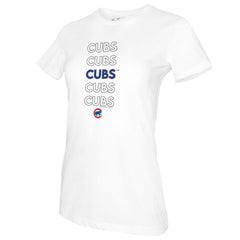 Chicago Cubs Tiny Turnip Women's Stacked T-Shirt Sale