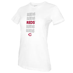 Cincinnati Reds Tiny Turnip Women's Stacked T-Shirt Clearance