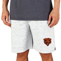 Chicago Bears Concepts Sport Throttle Knit Jam Shorts White/Charcoal - NFL