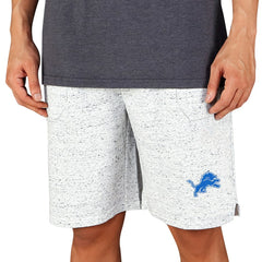 Detroit Lions Concepts Sport Throttle Knit Jam Shorts White/Charcoal - NFL