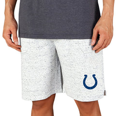 Indianapolis Colts Concepts Sport Throttle Knit Jam Shorts White/Charcoal - NFL