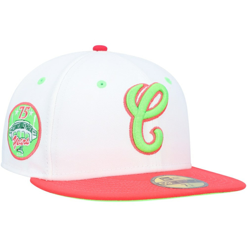 Chicago White Sox New Era Cooperstown Collection Comiskey Park 75th Anniversary Strawberry Lolli 59FIFTY Fitted Hat for sale