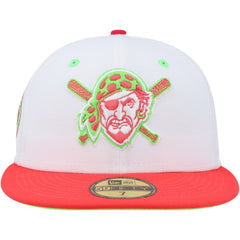 Pittsburgh Pirates New Era Three Rivers Stadium 30th Anniversary Strawberry Lolli 59FIFTY Fitted Hat Lifestyle