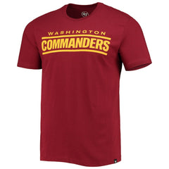 Washington Commanders '47 Wordmark Imprint Super Rival T-Shirt Burgundy - 47 brand