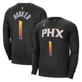 NBA - Devin Booker Phoenix Suns Jordan Brand Statement Name & Number Pullover Sweatshirt - Black