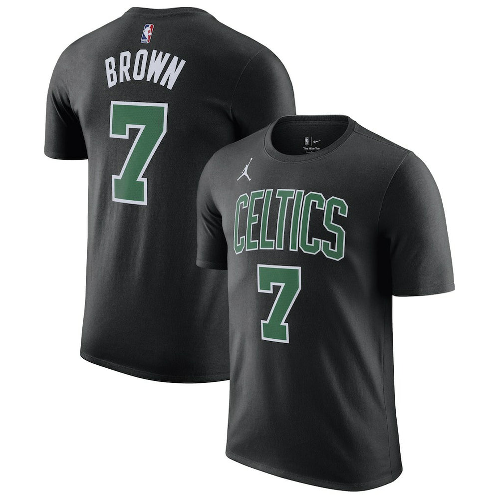 NBA - Jaylen Brown Boston Celtics Jordan Brand 2022/23 Statement Edition Name & Number T-Shirt - Black