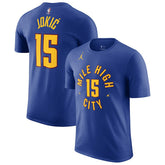 NBA - Nikola Jokic Denver Nuggets Jordan Brand 2022/23 Statement Edition Name & Number T-Shirt - Blue
